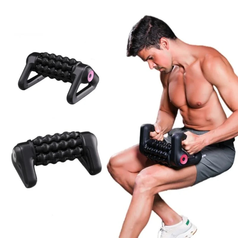Muscle Massager Roller Electric Deep Tissue Impactor Rechargeable Pain Relief Tool for Shoulder Back Muscle Relax Recovery