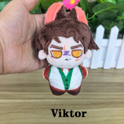 In Stock 10cm Cute Cosplay Anime Game Powder Jinx / Machine Herald Viktor / Caitlyn Kiramman Plush Toys Keychain Plushie Doll