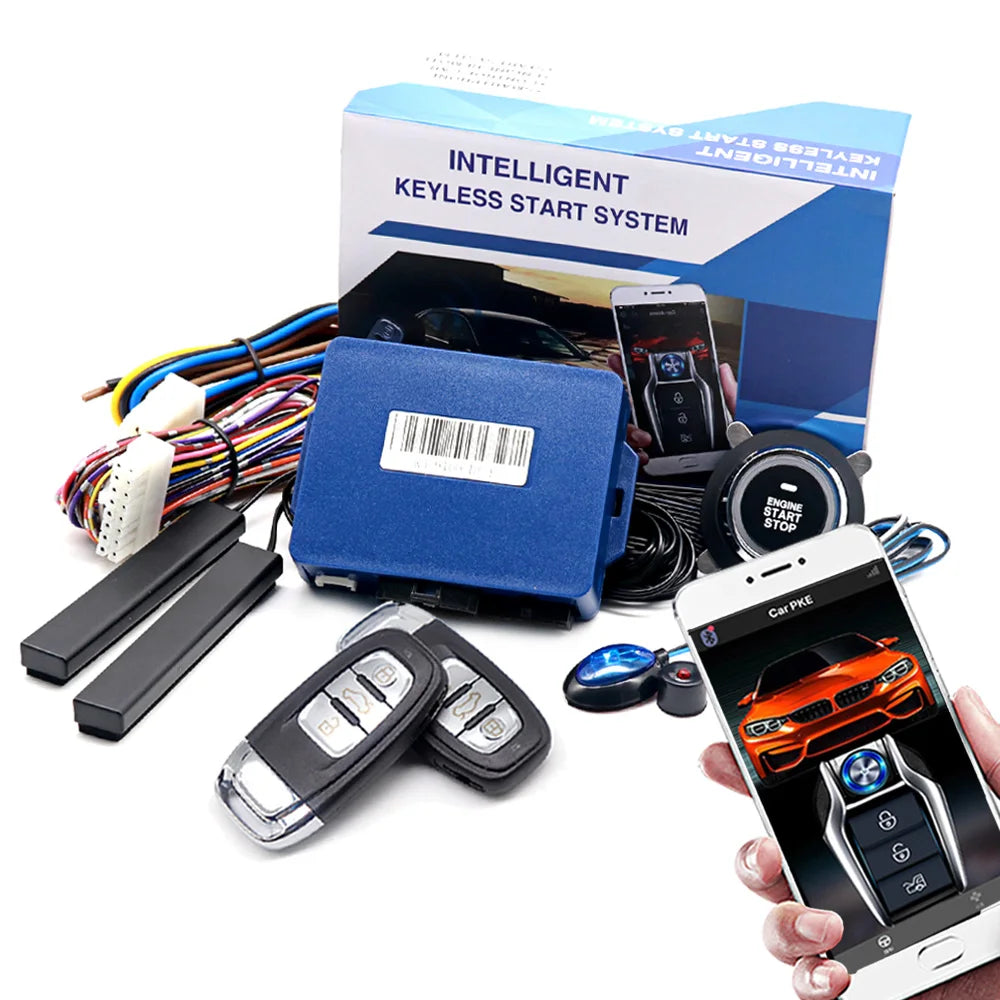 Remote Starter Car Alarm with Autostart Smart System Universal Start Stop Ignition Button for Car Central Lock Auto Acessories