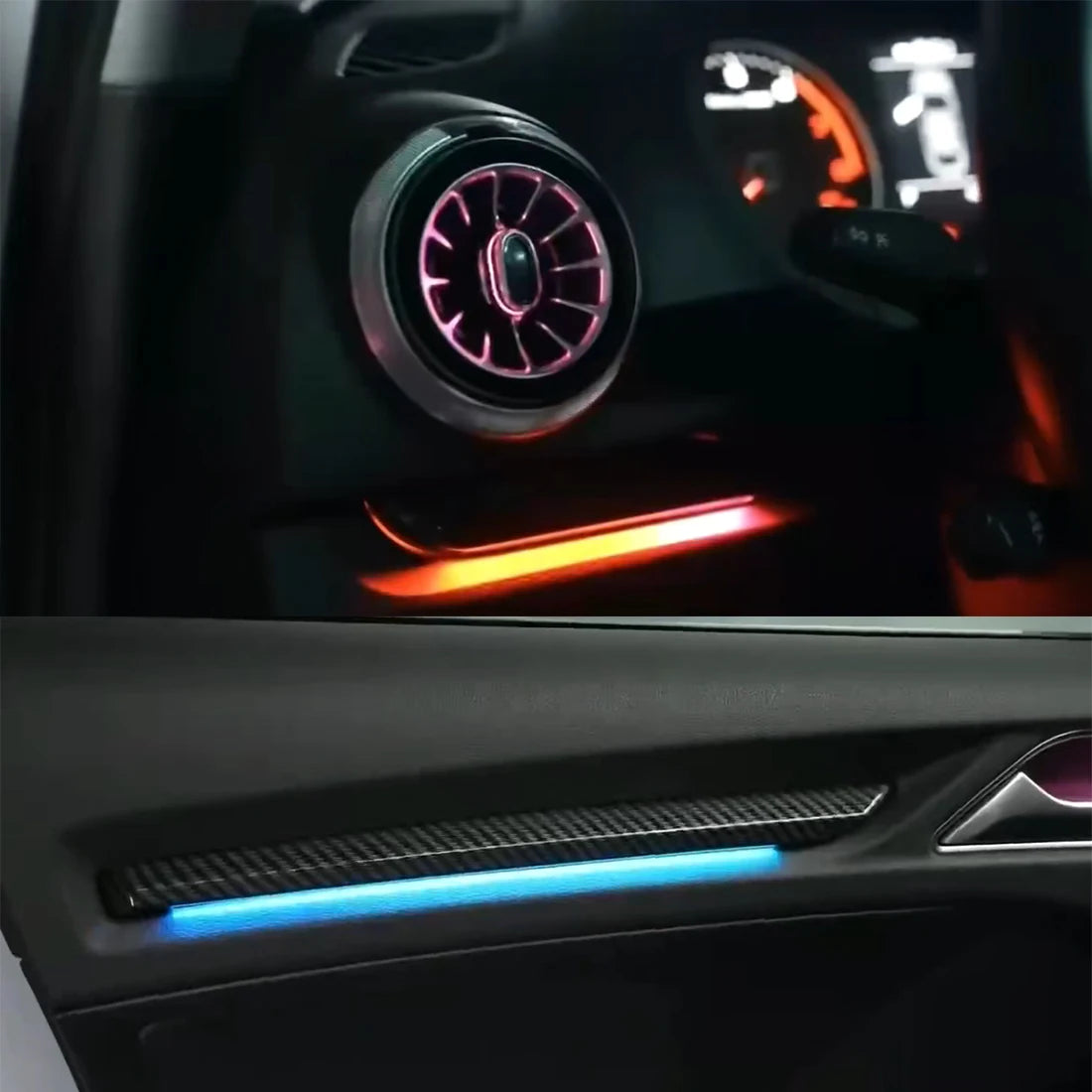 For Audi A3 S3 RS3 8V 8Y 2013-2020 MQB LED Ambient Lights Air Vent Interior Dashboard Cup Holder Car Door Decorative Lamp APP