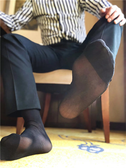 Business Man Socks Hot Dressing Outfit Business Style Rich Man  Fine Dress Socks Short Socks Daily