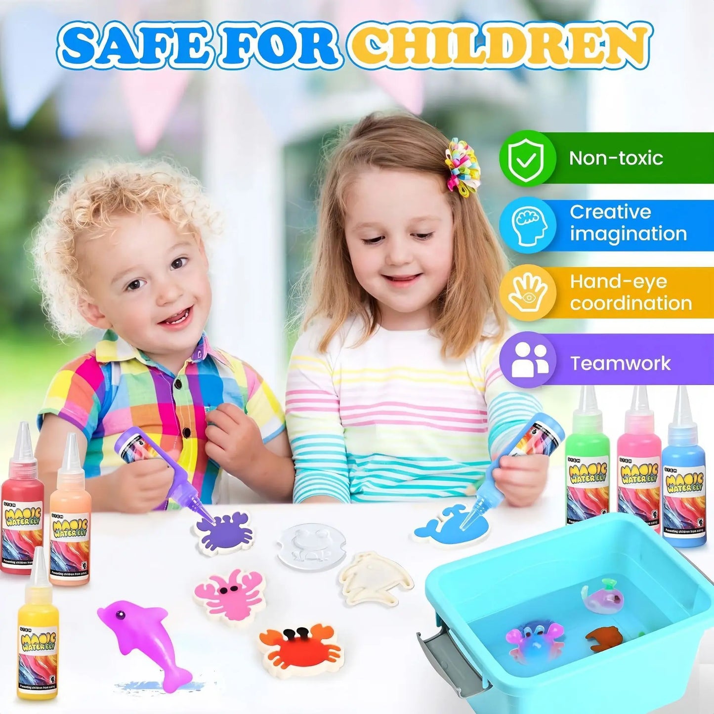 Magic Water Elf DIY Set,Handmade Little Artist Graffiti Toy,Magic Hydrogel,Children's Creative Handmade Birthday Christmas Gifts