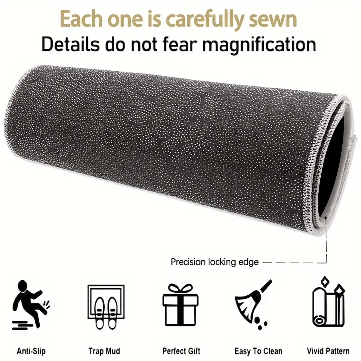 1pc Non-Slip Car Trunk Mat - Heavy-Duty Anti-Slip Rubber Cargo Liner with Smiling Face Design, Fit for SUVs, Sedans, Trucks