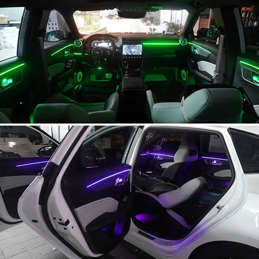 Symphony Streamer Car Ambient Light Interior LED Full Color RGB Neon Acrylic Strip Atmosphere Lighting Kit App