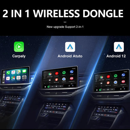 2026 Latest Wireless CarPlay Apapter USB CarPlay & Android Auto,Type-C Port,Converts Wired to Wireless,Plug & Play,Auto-USB