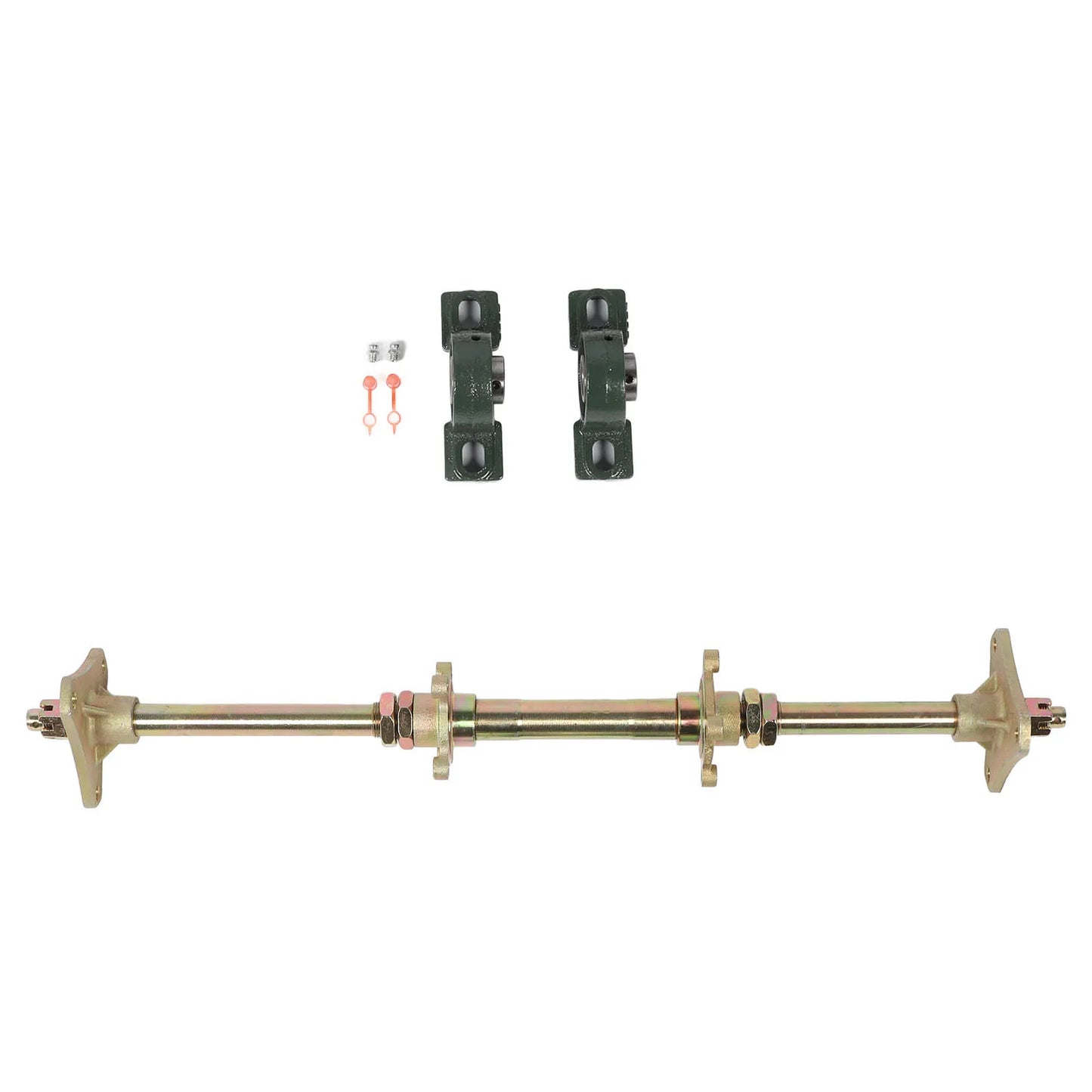 24inch Rear Wheel Axle Shaft Fixing Mounts High Strength Heavy Duty Go Kart Rear Axle Kit for Drift Trikes for 50‑150CC