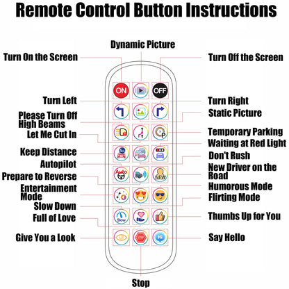 Large LED Truck Car Devil Eye Light With AI Voice Function APP Remote Control Custom Text Pattern Decoration Lighting 12V 24V