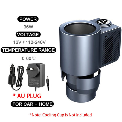 New 2-in-1 Smart Car Cooler Warmer Cup for Coffee Milk Beverage Heating Cooling Mug Travel Mini Car Refrigerator Drink Holder