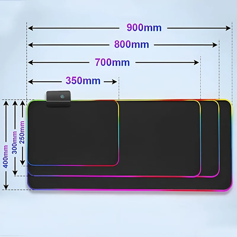 RGB Mouse Pad 90x40cm Naruto Itachi Uchiha Gaming Accessories PC Game xxl Computer Desk Mat Laptop Varmilo LED Keyboard Mousepad