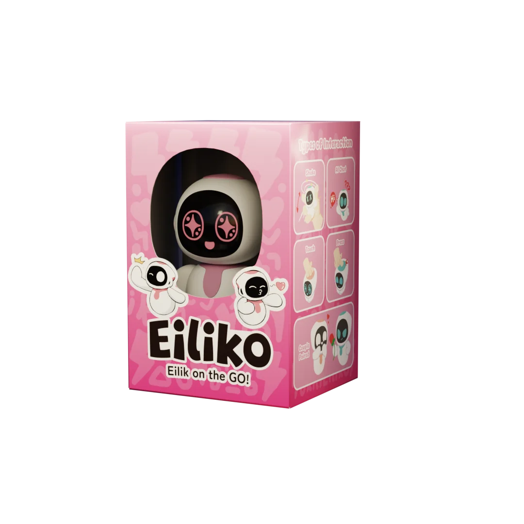 ENERGIZE LAB Eiliko Aquamarine Your Tiny AI Charm Robot That Matches Every Daily Outfit,Fun Electronic Pendant Toys,for Couples
