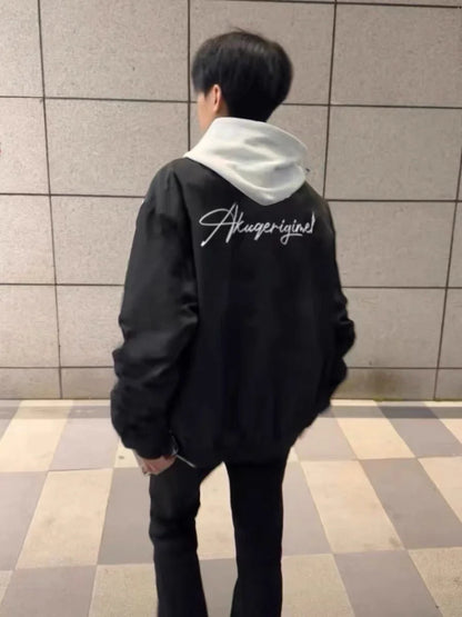 Thiened Knitted Sweater Stand Collar down Cotton Jaet Men's Winter Warm Outerwear Polyester Fiber Long Sve Casual Coat