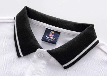 Men's Polo Shirt USA MIAMI Royal Short Casual Sport Party High-End Cotton Embroidery Luxury Contrast Color Original Design