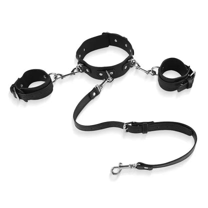 BDSM adjustable anal hook set leather collar handcuff straps BDSM removable multiple play accessories adult sex toys