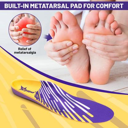 High-Resilience Shock Absorbing Arch Support Insoles - Enhance Comfort and Stability for Daily Activities