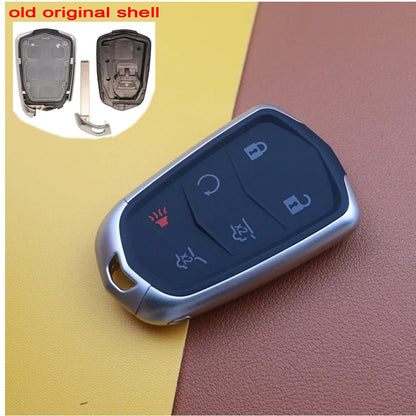 4 5 Buttons Original-Size Car Key Fob Shell Case Housing for Cadillac XT4 CT6 ATS Escalade ESV DTS ELR STS Xt5 XTS CTS SRX ATSL