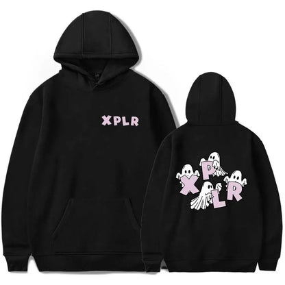 XPLR Sam and Colby Ghost Merch Hoodies Unisex Hooded Sweatshirt Casual Clothing