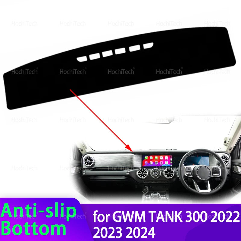 Car Dashboard Cover Avoid Light Pad Sun Shade Anti-UV Carpets Non-Slip Mat for GWM TANK 300 2022 2023 2024 Interior Accessories