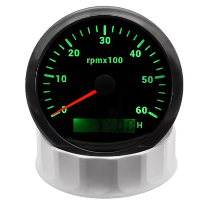 AD 85MM Tachometer with LCD Hour Meter For Marine Boat Car RPM Gauge 0-3000 4000 8000 RPM Meter Tach Sensor 7Colors Backlight
