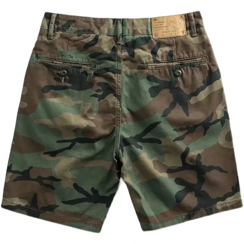 Short Pants for Men with Pockets Camo Mens Cargo Shorts Camouflage Japanese Street Style Elegant Hevy Whate Streetwear Clothing