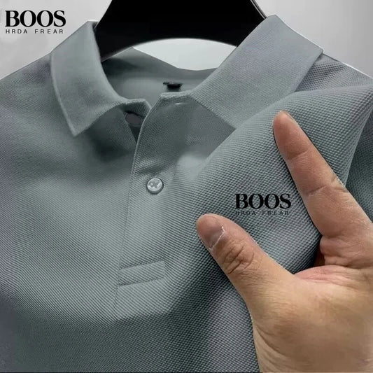 New Men's High-Quality Short-Sleeved Polo Shirt, Summer Fashion, Casual, Comfortable, Breathable Top