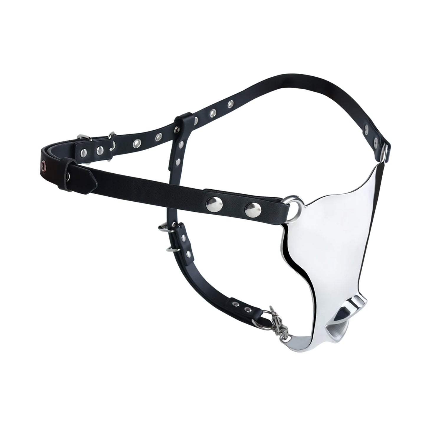 LEZEE Heavy Metal Underwear Sissy Pants Male Chastity Cage Dick Pocket With PU Chastity Belt Penis Bondage Sex Toys For Men