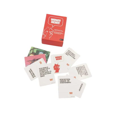 Board card game WOW!!! Mem!!! "What's the meme?", card game, holiday gift (a small shade of color)