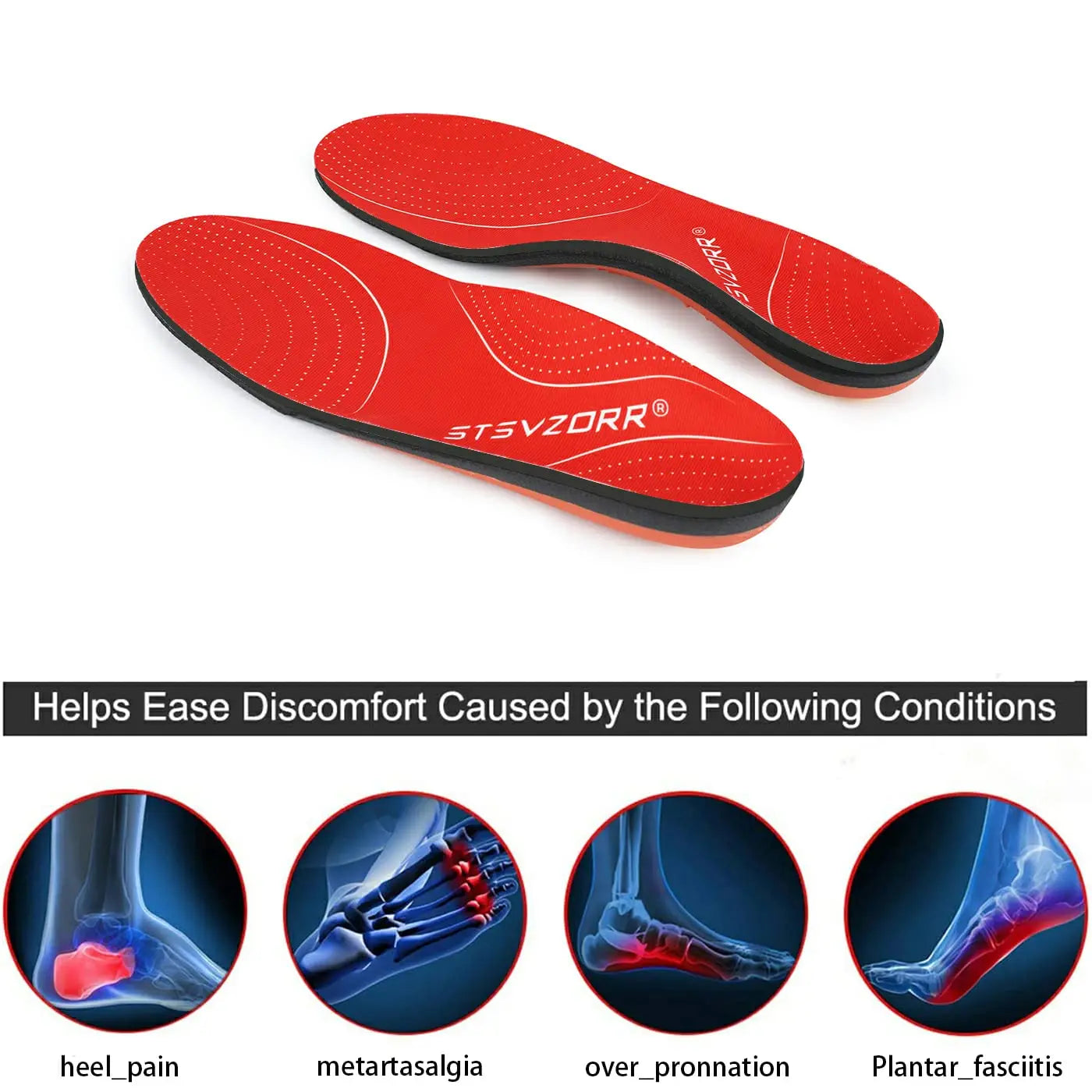 iFitna Plantar Fasciitis Orthopedic Sport Insole High Arch Support Men Women Sole, Flat Feet Pain Relief Orthotic Shoe Insert