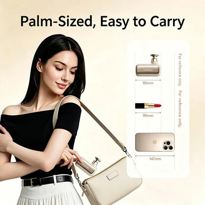 Portable USB Rechargeable Pocket Massager Compact Type with 6 Interchangeable Massage Heads Deep Tissue Massage Device