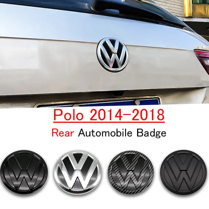 1Pc For Volkswagen Polo Car Emblem Logo With VW Polo 2014 2015 2016 2017 2018 Car Logo 122mm Front Bonnet Hood 110mm Rear Trunk