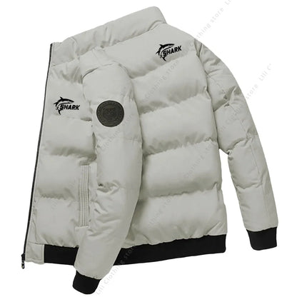 Men's Winter Puffer Jacket Thick Warm Casual down Coat High Quality Lightweight Polyfill Bomber Style Fashionable Outdoor Parka
