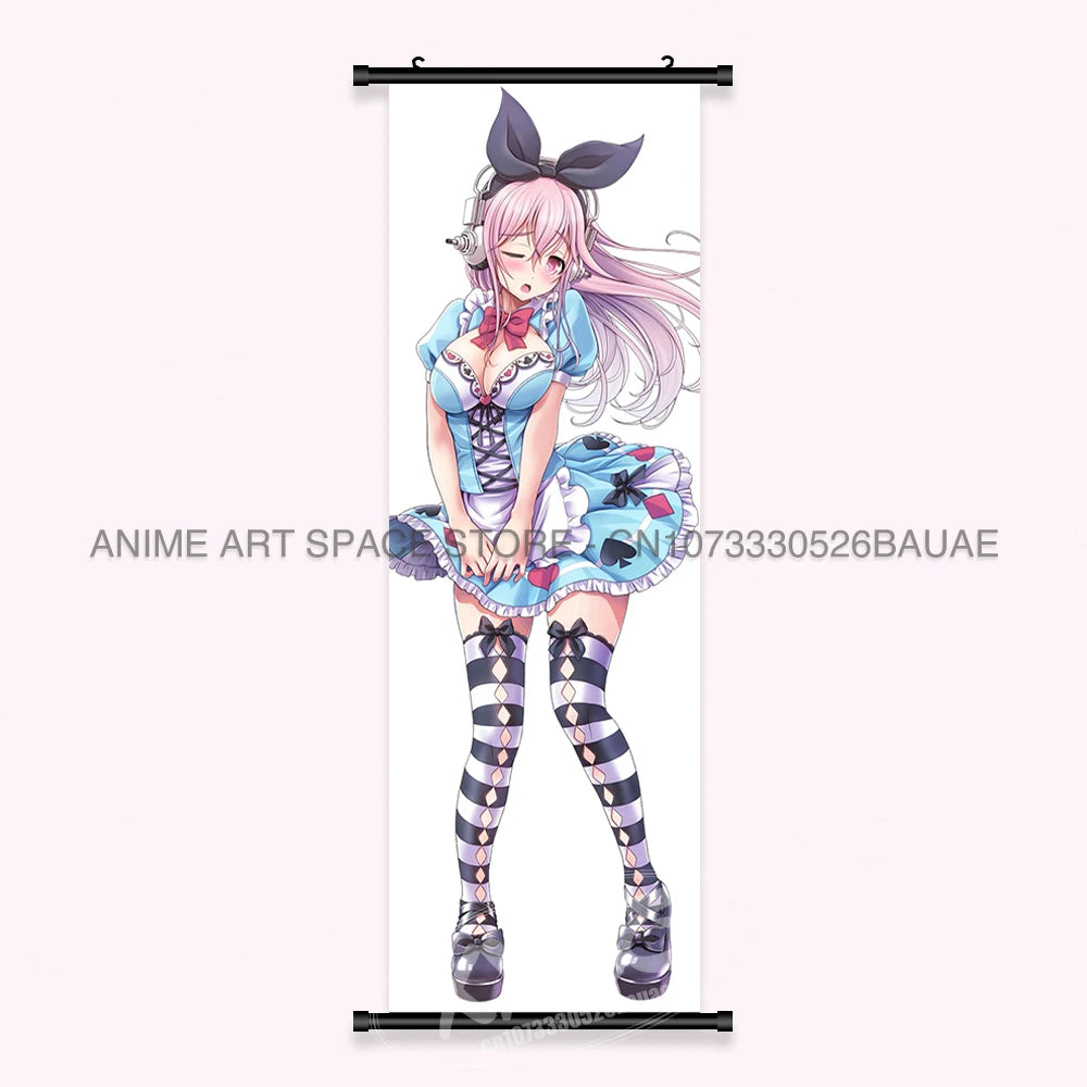 Video game Wall Artwork Canvas Scrolls Picture Anime Movie Role Poster Hanging Painting Print Home Decoration For SUPER SONICO