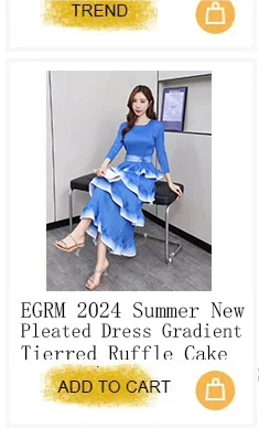 EGRM Large Size Miyake Fold Gradual Color Suit Bat Sleeve Shirt Louver A-line Skirt Two-piece Set Women 2024 Summer New 9RM8723