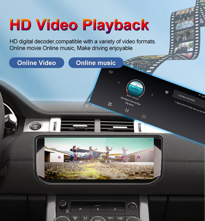 STWEI 10.25inch HD 8 Core Android13 Wireless Carplay Auto For Range Rover Evoque L538 Car Multimedia  Digital AirCon AC Panel