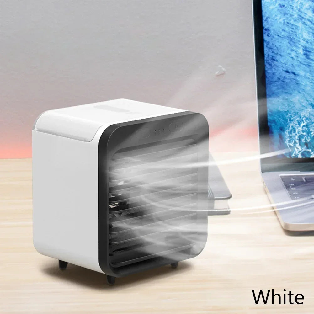Air Conditioner Portable Fan Desktop USB Chargeable Mini 3 Gear Mute Air Cooler Desktop Electric Fan for Home Office 2025 New