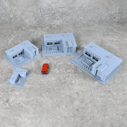 Assembly Architectural Miniature Bungalow Garage Villa Office Building Railway Railroad Diorama Scale Model Kit 1/64/72/87/150ho