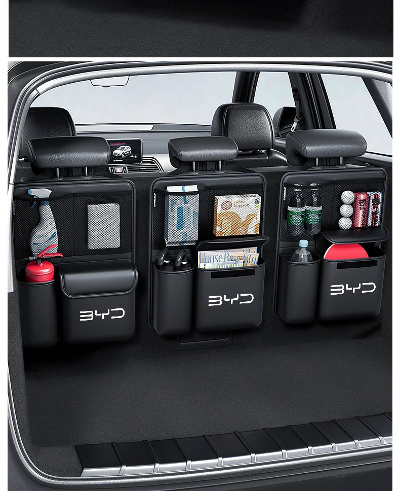 1pcs Car Trunk Storage Bag SUV Seat Back Hanging Tools Organizer Multifunctional Storage Bag for BYD Seal Atto3 S2 S6 S7 X Dream