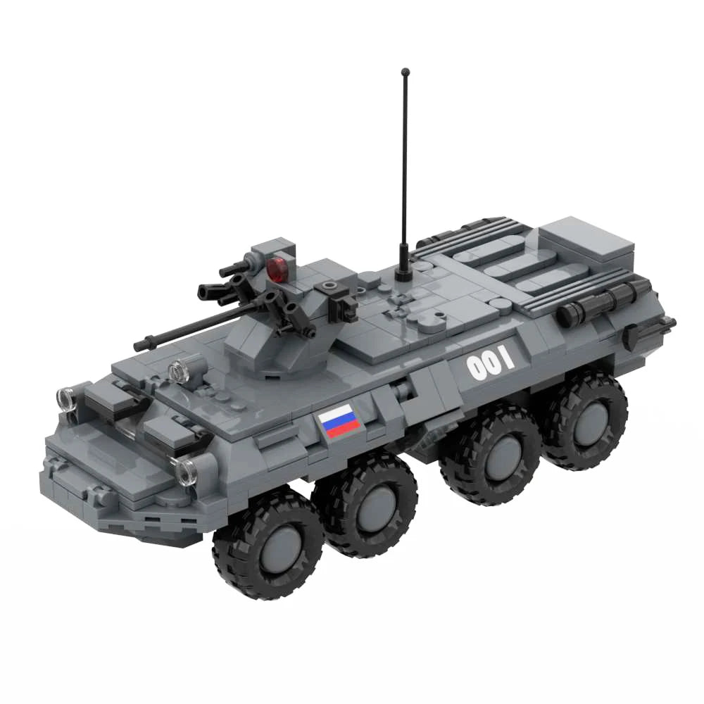 Russian BTR-80 Armored Personnel Carrier Building Blocks Toy Infantry Fighting Military Vehicle Model