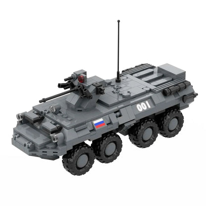 Russian BTR-80 Armored Personnel Carrier Building Blocks Toy Infantry Fighting Military Vehicle Model