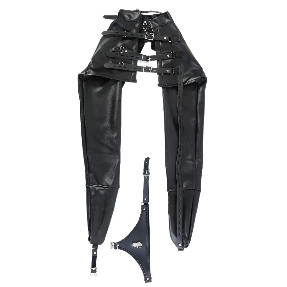 BDSM PU Leather Arm Restraint Straightjacket Bondage Slave Jacket for Women Men Adult Sex Toy Role Play Fetish Gear Tool