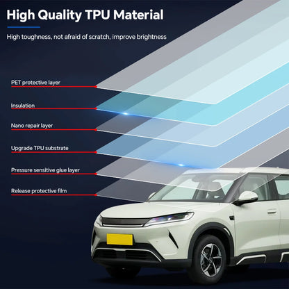 For BYD Yuan UP ATTO 2 2024-2025 Car Paint Protection Film Transparent Self Healing PPF Wrap 8.5mil Clear Bra Anti Yellowing