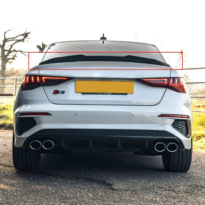 For Audi Accessories A3 S3 RS3 A4 S4 RS4 A5 S5 RS5 A6 Car Ducktail Rear Wing Spoiler Gloss Black Rubber Universal 121cm