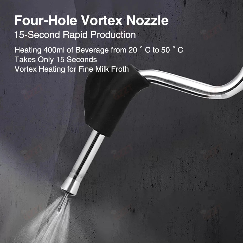 12L Commercial Stainless Steel Coffee Steamer Machine Easy To Operate Double Arms Bubble Tea Milk Frother Machine