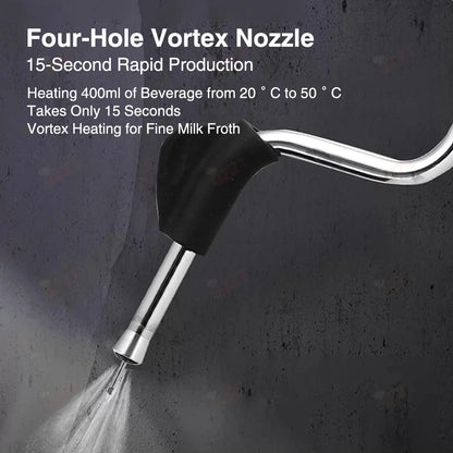 12L Commercial Stainless Steel Coffee Steamer Machine Easy To Operate Double Arms Bubble Tea Milk Frother Machine