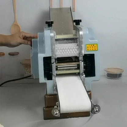 Dumpling Wrapper Maker Machine Electric Automatic Wonton Wrappers Machine Roll Dough Press Commercial Round/Square Dumpling Skin