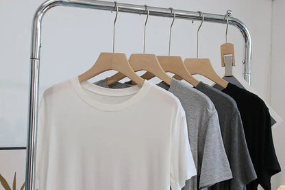 Ultra-Hand Feel Short Modal T-Shirt Women's  Summer 2025 Slimming round Neck Short Sleeve  Color Base Shirt
