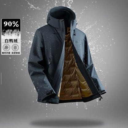2025 New White Duck Down Men's Waterproof Windproof Warm Down Jacket 2025 Winter Jacket Casual Thick High-quality Clothing