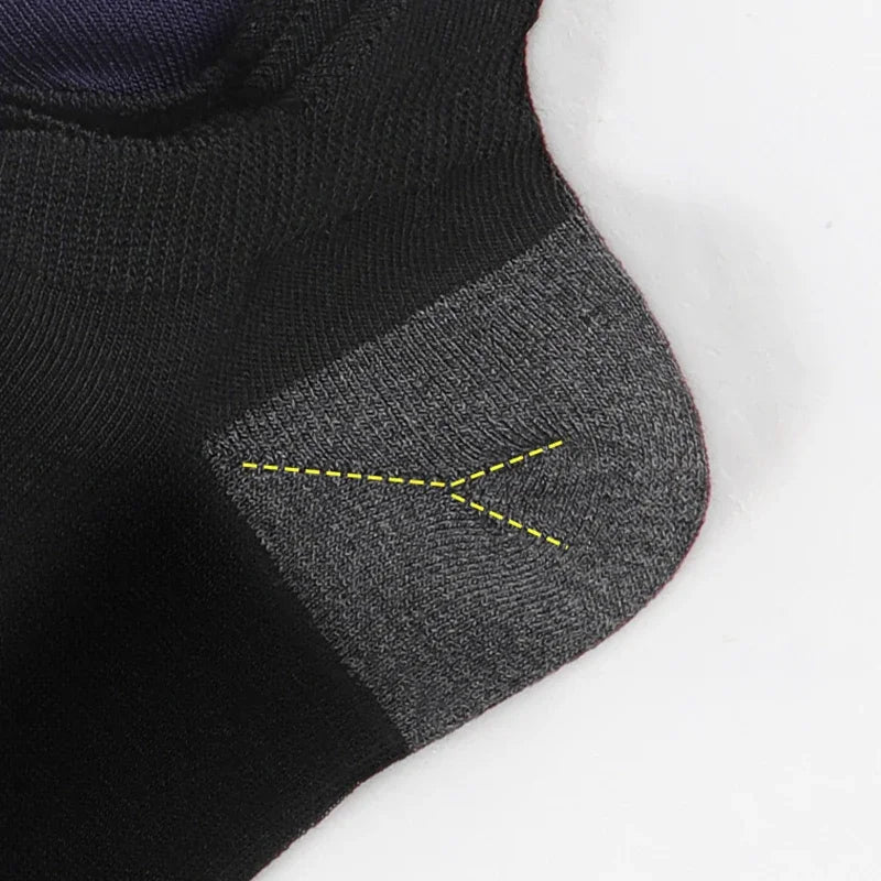 MiiOW 5 Pairs Harajuku Cotton Man Socks Fashion Contrast Color Antibacterial Men's Boat Socks Breathable Soft Anti Slip Sock