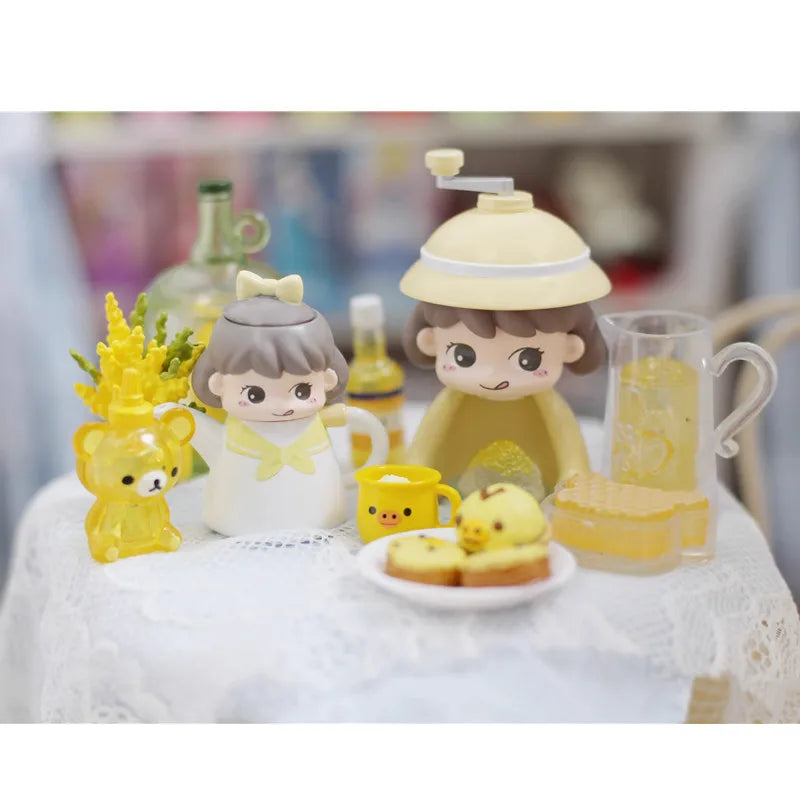 1/6 1/12 Doll House Model Furniture Accessories Cartoon Kettle and Cup Set Bjd Ob11 Gsc Blyth Soldier Lol Dollhouse Miniatures