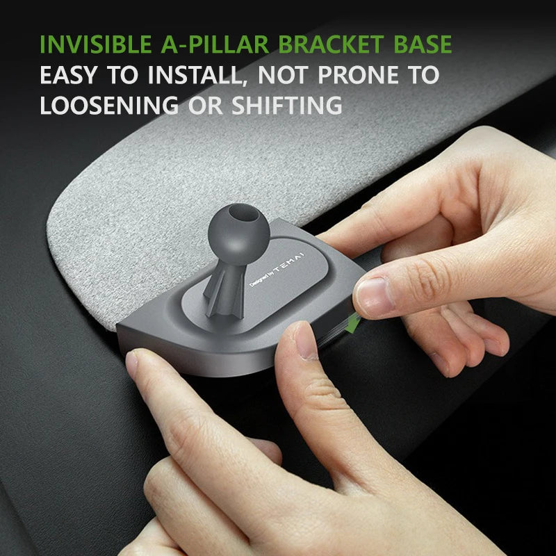 NovaAcc Magnetic Wireless Charging Mount For Tesla Model Y Juniper Model 3 Highland 2024-2026 Left Right Rudder Car Phone Holder