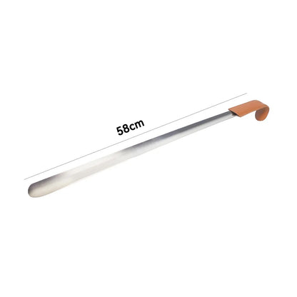 1Pcs Heavy-Duty Extra-Long Shoehorn (1.2/1.5/1.8mm Thick) w Leather Grip - for Elderly, Men & Women, Fits All Shoes